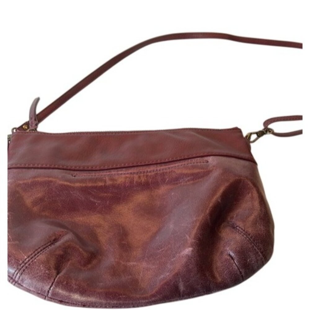 The Sak Oleta Womens Maroon Embossed‎ Leather Crossbody Bag - Picture 2 of 6